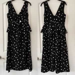 TopShop Polka Dot Black Cut-Out Dress sz. 6